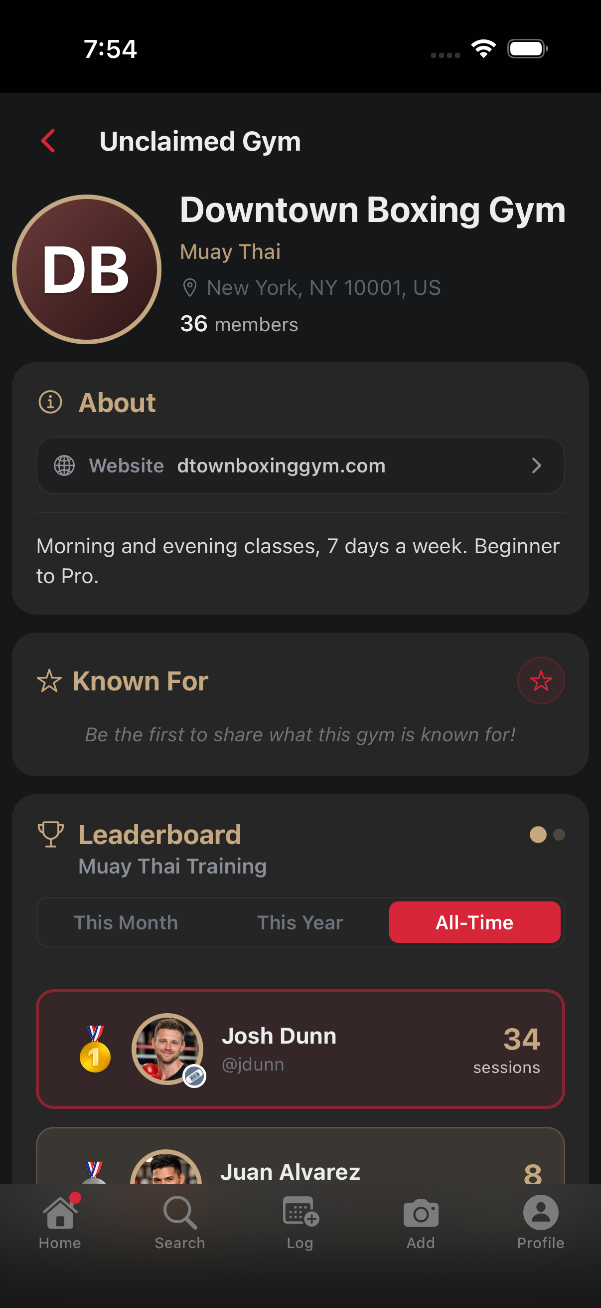 SeventhFlow Gym Leaderboard - Monthly training rankings